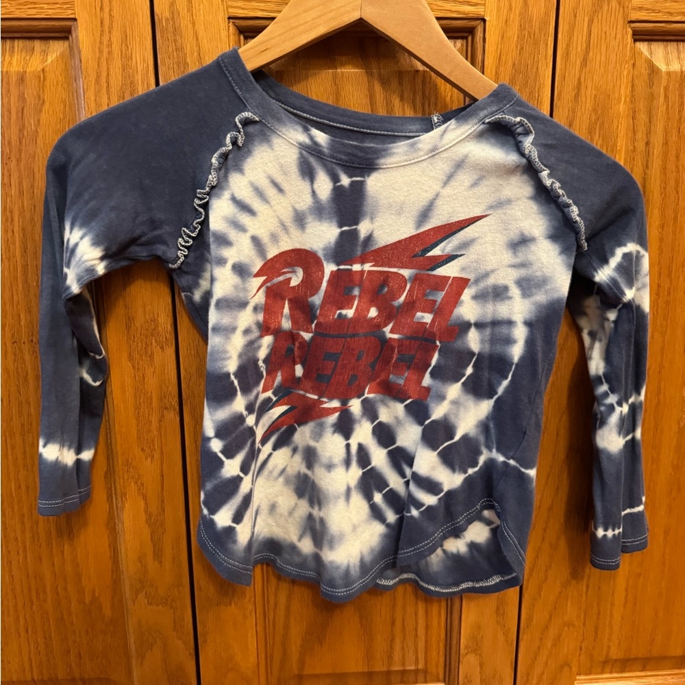 Chaser Kids Long Sleeve Tie-Dye Shirt - Navy and Red
